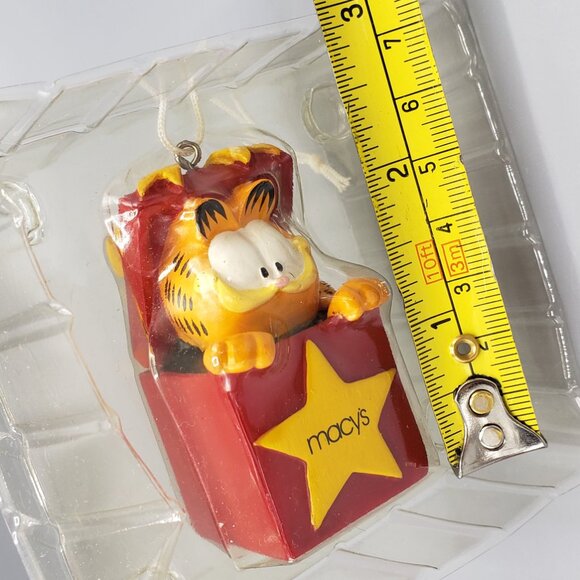 Garfield Christmas Lot Vintage 1981 Stocking Hanger Bell NEW 2003 Macys Ornament - Picture 14 of 16